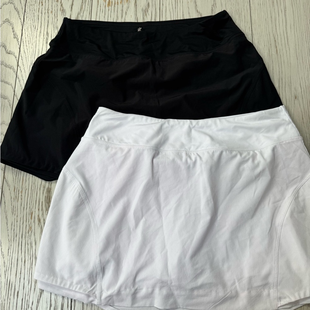 Black and White Athletic Skorts